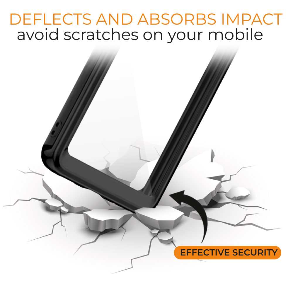 Funda de TPU para Redmi Note 12 Pro 5G, Funda transparente con borde negro, Proteccion en Camaras, Silicona Transparente