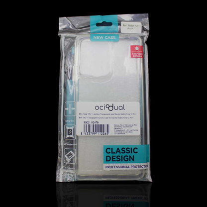 Funda de TPU para Redmi Note 12 Pro+, Funda transparente con borde resistente, Proteccion en Camaras, Silicona Transparente