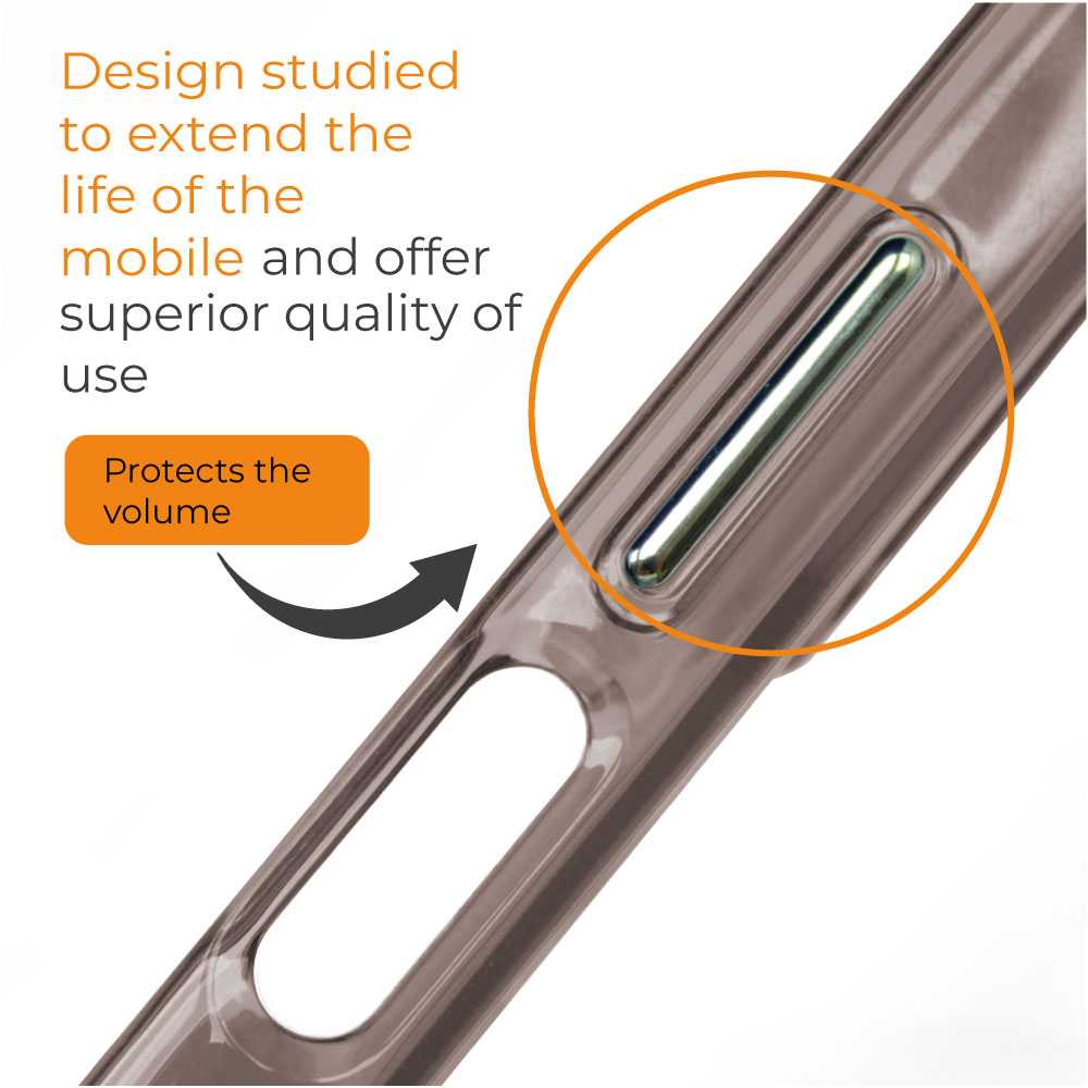 Funda de TPU para Redmi Note 12 Pro, Funda transparente con borde gris claro, Proteccion en Camaras, Silicona Transparente