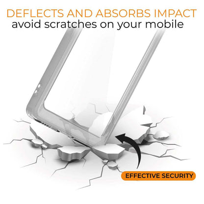 Funda de TPU para Redmi Note 12 Pro, Funda transparente con borde gris claro, Proteccion en Camaras, Silicona Transparente