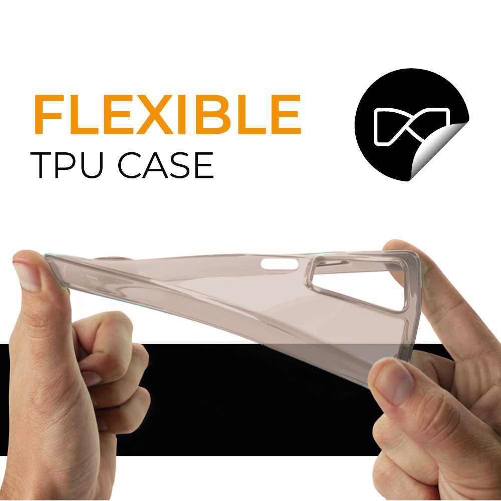Funda de TPU para Redmi Note 12 Pro, Funda transparente con borde gris claro, Proteccion en Camaras, Silicona Transparente