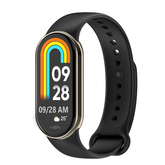 Correa de Recambio Compatible con Xiaomi Mi Band 9 y Mi Band 8, de color Negro, Repuesto de Silicona