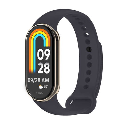 Correa de Recambio para Xiaomi Mi Band 8, de color Gris oscuro, Pulsera de Repuesto de Silicona Suave Flexible Sport Goma