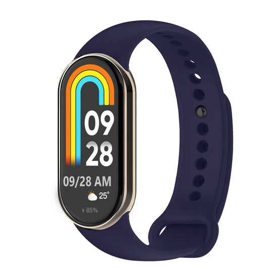 Correa de Recambio Compatible con Xiaomi Mi Band 9 y Mi Band 8, de color Azul Medianoche, Repuesto de Silicona