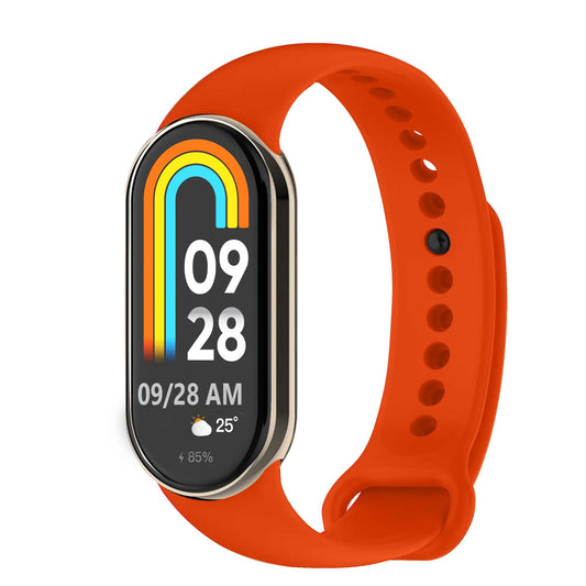 Correa de Recambio para Xiaomi Mi Band 8, de color Rojo Original, Pulsera de Repuesto de Silicona Suave Flexible Sport Goma