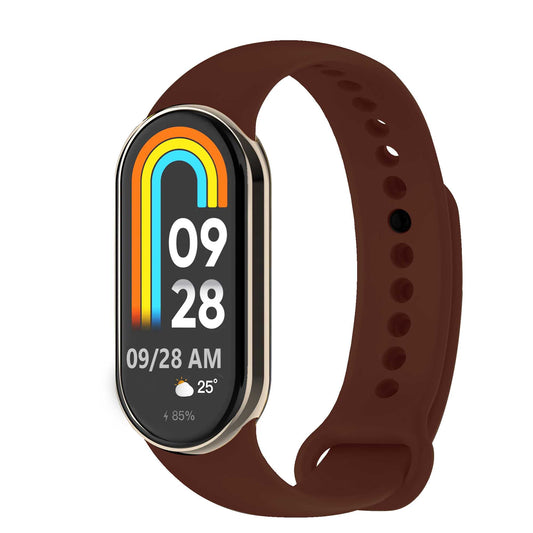 Correa de Recambio para Xiaomi Mi Band 8, de color Borgona, Pulsera de Repuesto de Silicona Suave Flexible Sport Goma