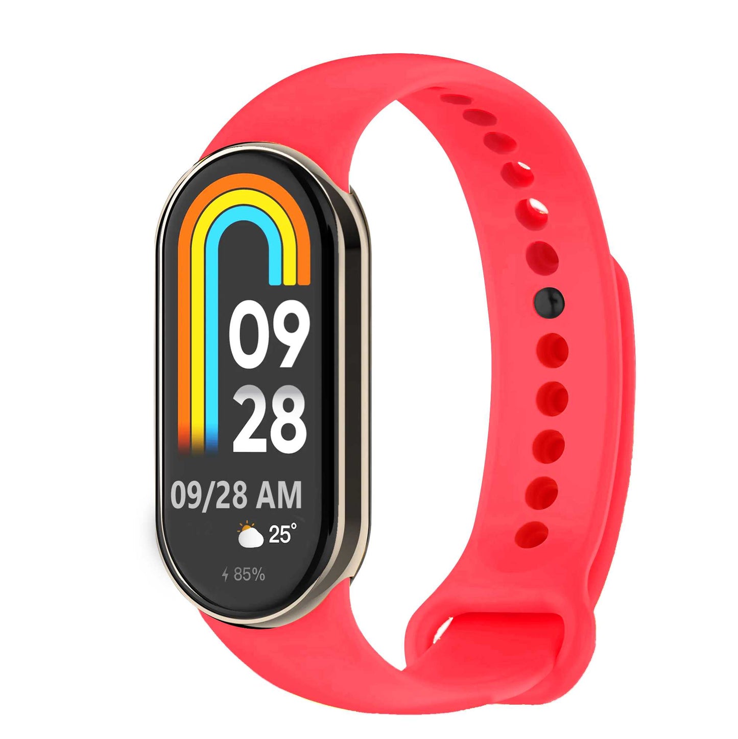 Correa de Recambio para Xiaomi Mi Band 8, de color Rosa, Pulsera de Repuesto de Silicona Suave Flexible Sport Goma