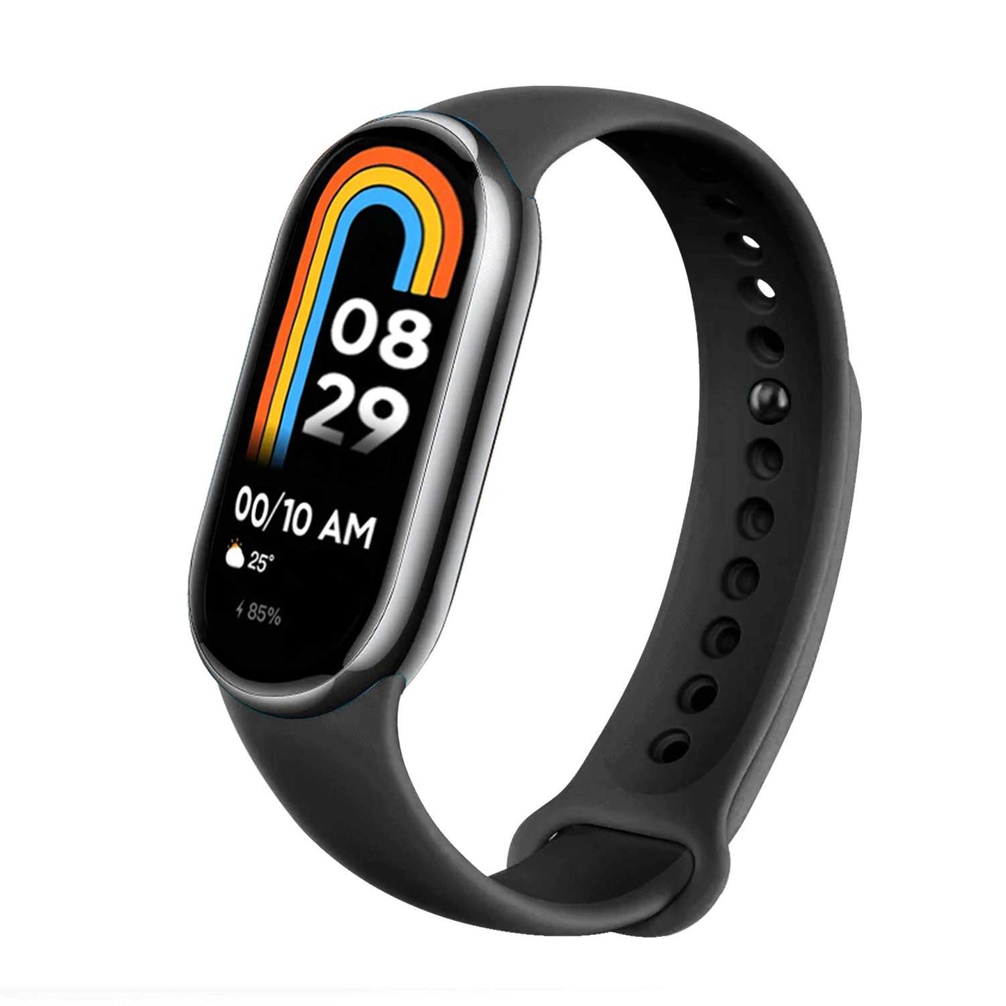 Correa de Recambio para Xiaomi Mi Band 8, de color Gris oscuro, Pulsera de Repuesto de Silicona, Enganche Métalico, Flexible