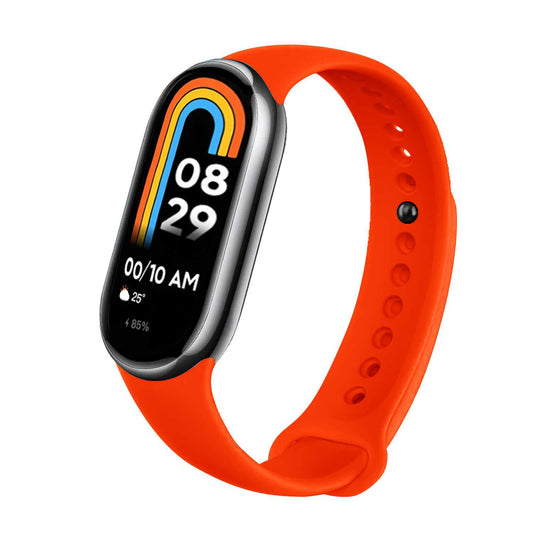 Correa de Recambio para Xiaomi Mi Band 9 y Mi Band 8, de color Rojo, Enganche Métalico, Flexible Sport