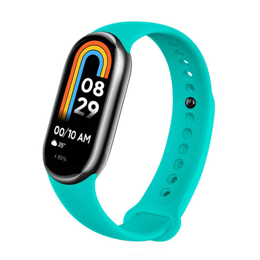 Correa de Recambio para Xiaomi Mi Band 9 y Mi Band 8, de color Turquesa, Enganche Métalico, Flexible Sport