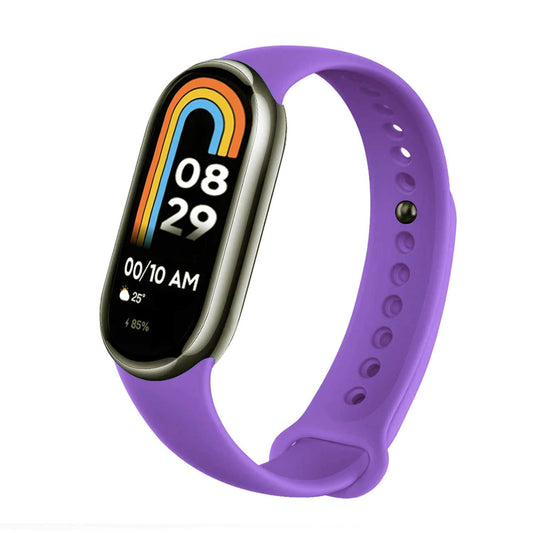 Correa de Recambio para Xiaomi Mi Band 9 y Mi Band 8, de color Lavanda, Enganche Métalico, Flexible Sport