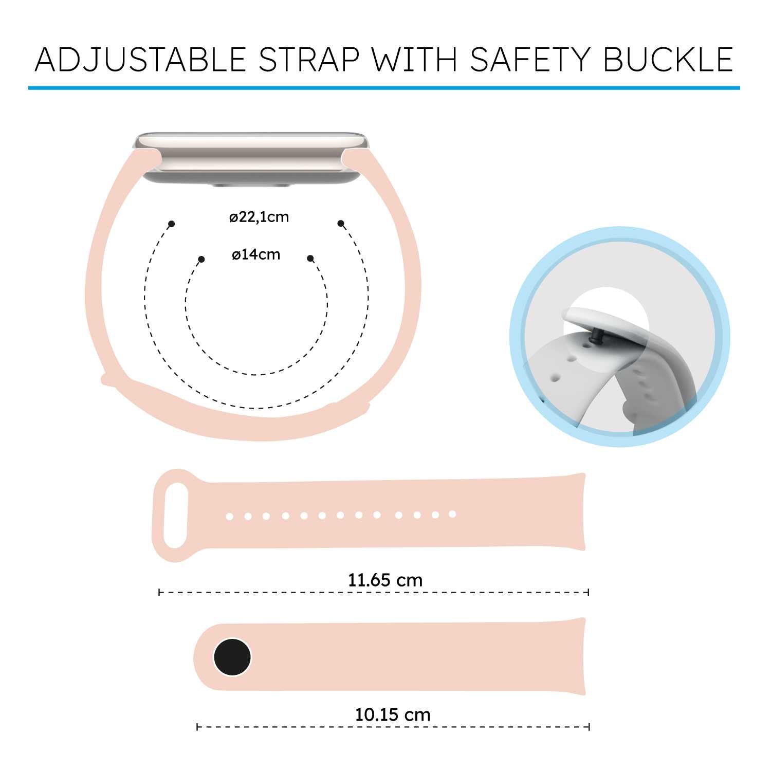 Correa de Recambio para Xiaomi Mi Band 9 y Mi Band 8, de color Rosa Palo, Enganche Métalico, Flexible Sport