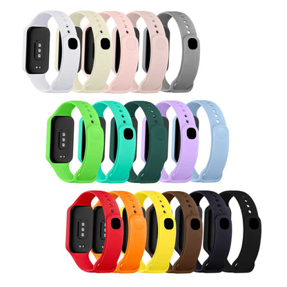 Correa de Recambio Compatible con Xiaomi Smart Band 8 Active/Redmi Smart Band 2, de color Negro, Pulsera de Repuesto de Silicona Suave Flexible Sport Goma