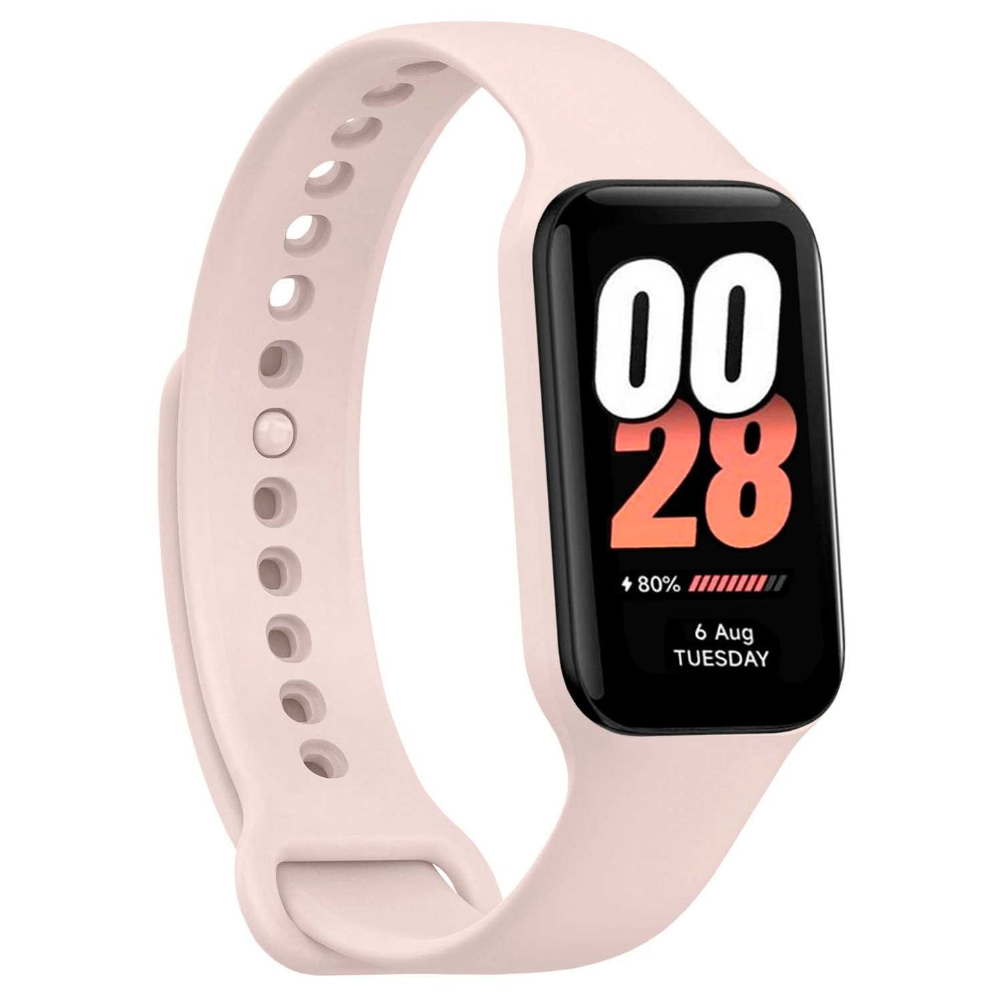 Correa de Recambio Compatible con Xiaomi Smart Band 8 Active/Redmi Smart Band 2, de color Hueso, Pulsera de Repuesto de Silicona Suave Flexible Sport Goma