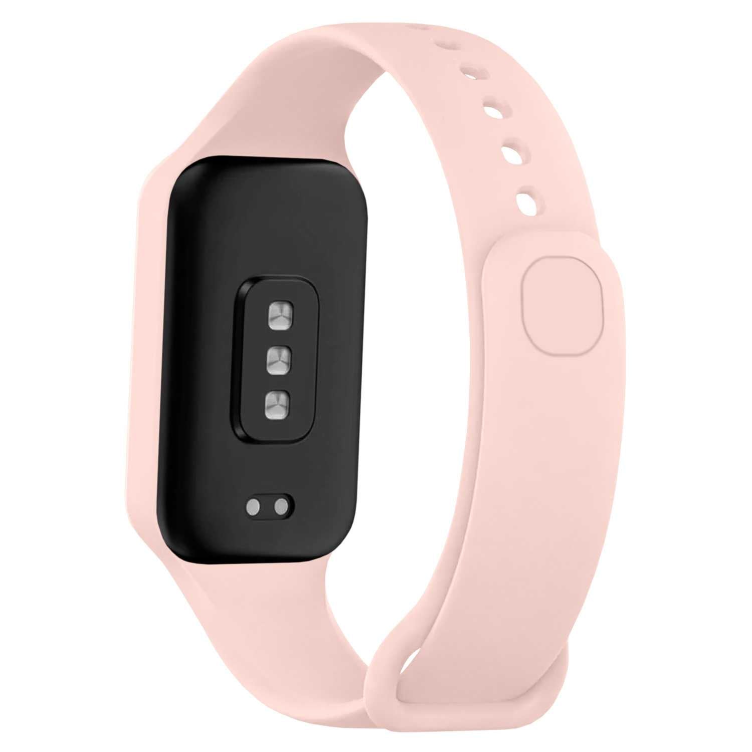 Correa de Recambio Compatible con Xiaomi Smart Band 8 Active/Redmi Smart Band 2, de color Hueso, Pulsera de Repuesto de Silicona Suave Flexible Sport Goma