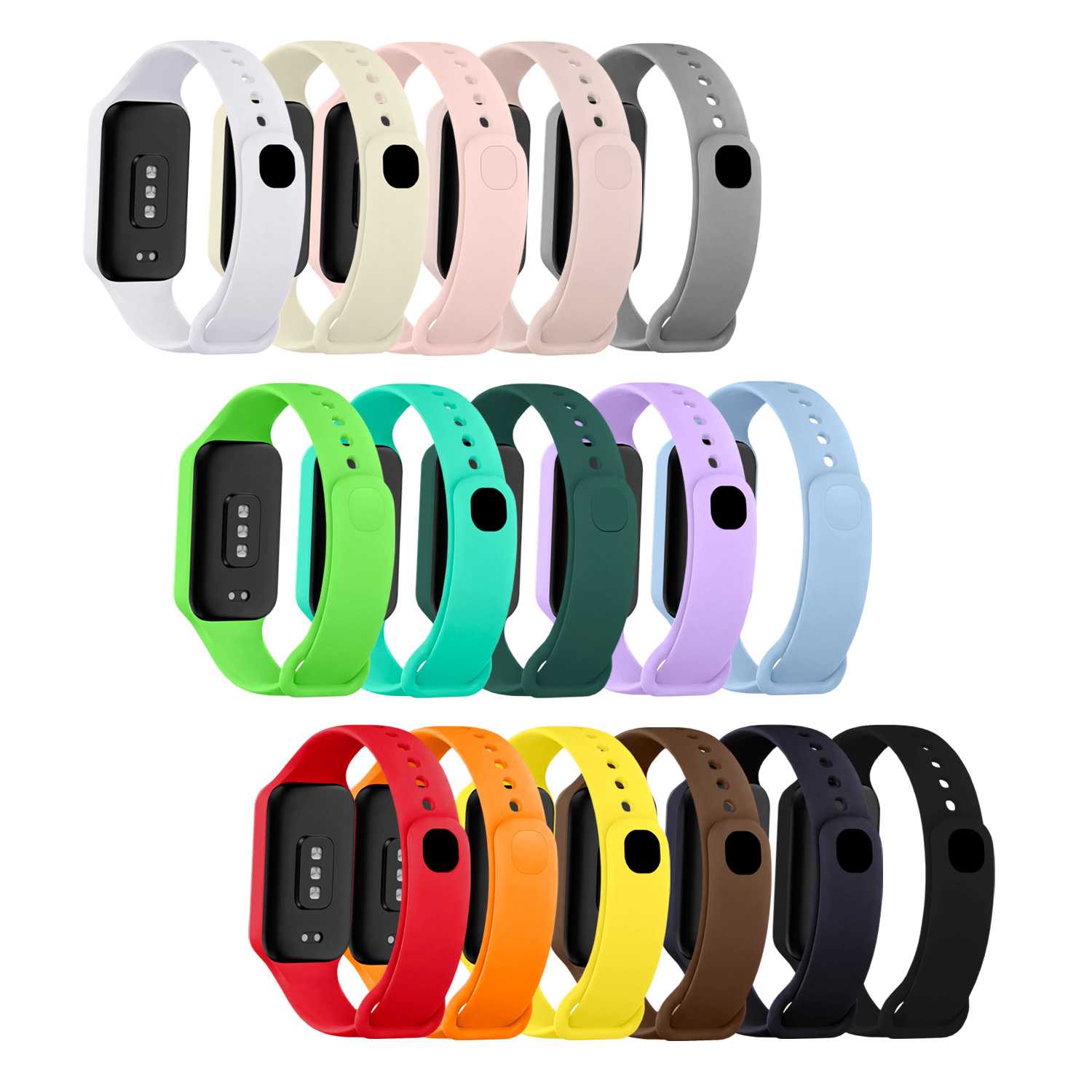 Correa de Recambio Compatible con Xiaomi Smart Band 8 Active/Redmi Smart Band 2, de color Hueso, Pulsera de Repuesto de Silicona Suave Flexible Sport Goma