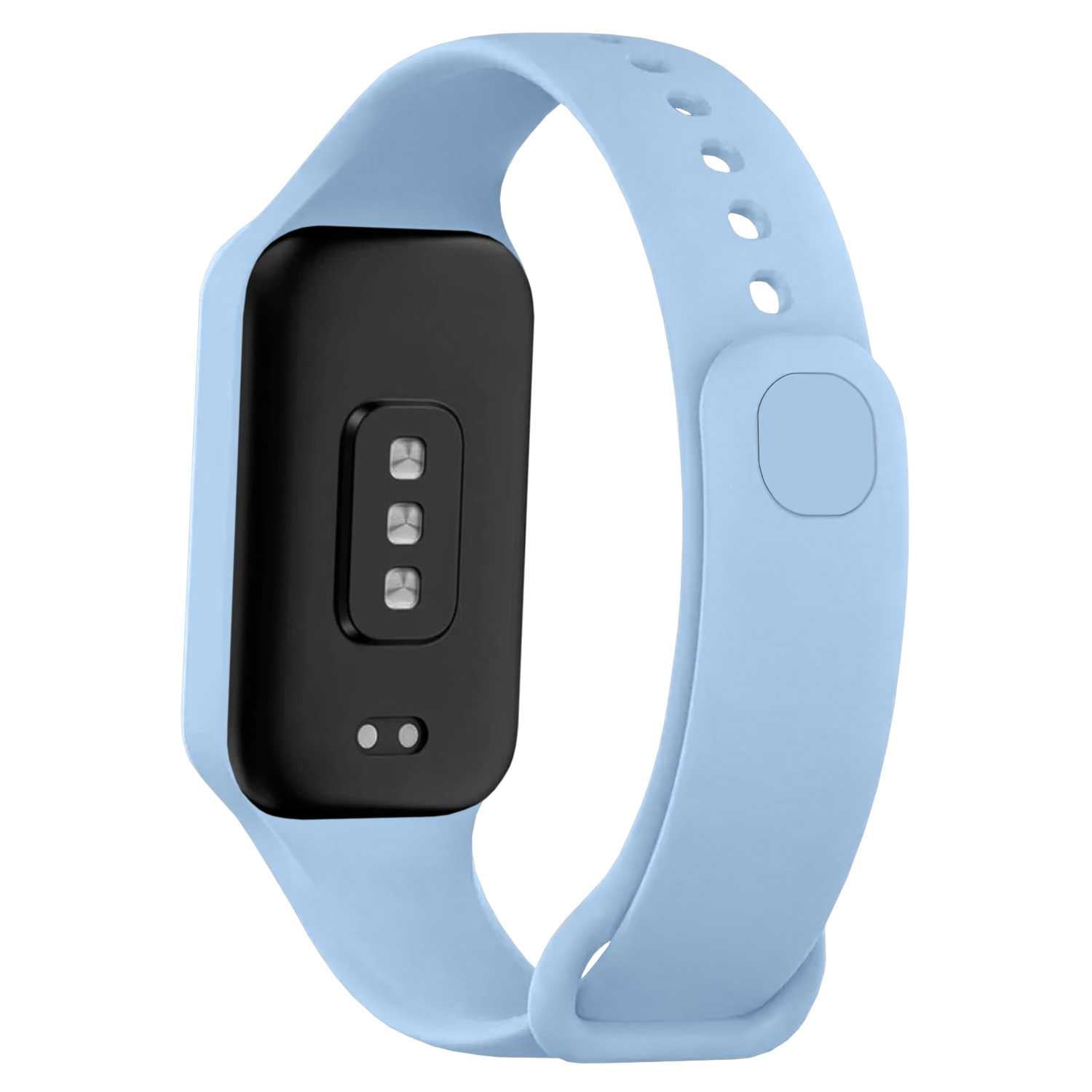 Correa de Recambio Compatible con Xiaomi Smart Band 8 Active/Redmi Smart Band 2, de color Azul Celeste, Pulsera de Repuesto de Silicona Suave Flexible Sport Goma