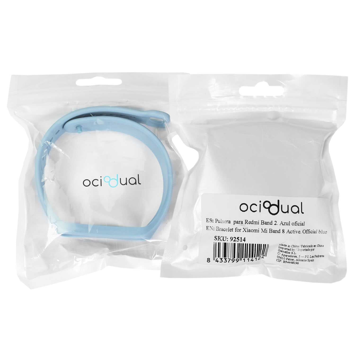 Correa de Recambio Compatible con Xiaomi Smart Band 8 Active/Redmi Smart Band 2, de color Azul Celeste, Pulsera de Repuesto de Silicona Suave Flexible Sport Goma