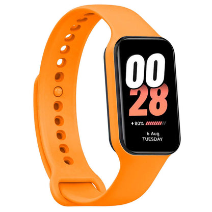 Correa de Recambio Compatible con Xiaomi Smart Band 8 Active/Redmi Smart Band 2, de color Naranja, Pulsera de Repuesto de Silicona Suave Flexible Sport Goma
