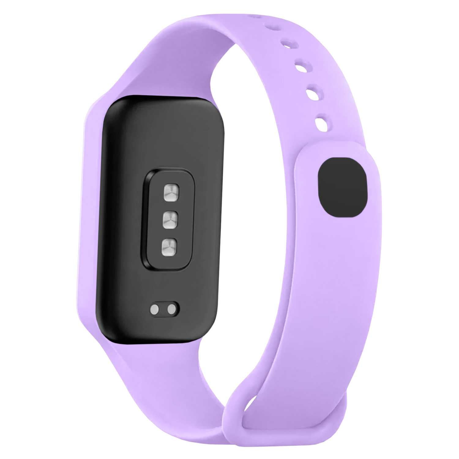 Correa de Recambio Compatible con Xiaomi Smart Band 8 Active/Redmi Smart Band 2, de color Lavanda, Pulsera de Repuesto de Silicona Suave Flexible Sport Goma