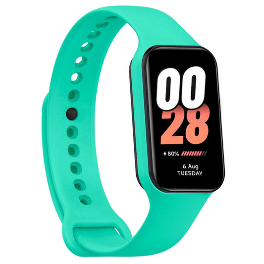 Correa de Recambio Compatible con Xiaomi Smart Band 8 Active/Redmi Smart Band 2, de color Turquesa, Pulsera de Repuesto de Silicona Suave Flexible Sport Goma