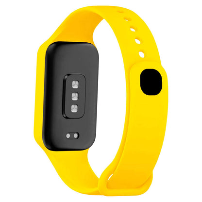 Correa de Recambio Compatible con Xiaomi Smart Band 8 Active/Redmi Smart Band 2, de color Amarillo, Pulsera de Repuesto de Silicona Suave Flexible Sport Goma