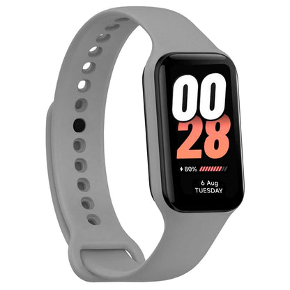 Correa de Recambio Compatible con Xiaomi Smart Band 8 Active/Redmi Smart Band 2, de color Gris, Pulsera de Repuesto de Silicona Suave Flexible Sport Goma