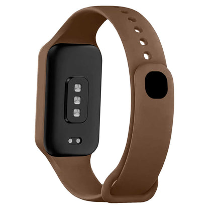 Correa de Recambio Compatible con Xiaomi Smart Band 8 Active/Redmi Smart Band 2, de color Marrón, Pulsera de Repuesto de Silicona Suave Flexible Sport Goma