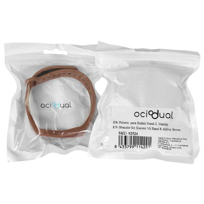 Correa de Recambio Compatible con Xiaomi Smart Band 8 Active/Redmi Smart Band 2, de color Marrón, Pulsera de Repuesto de Silicona Suave Flexible Sport Goma