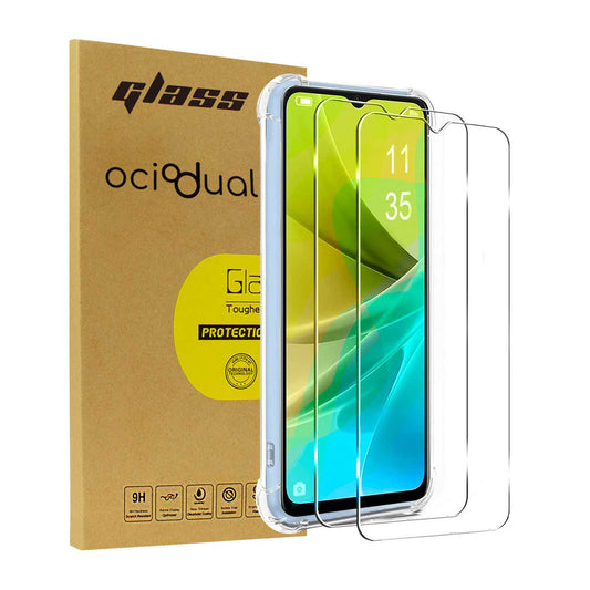 Funda Transparente de TPU Flexible con Esquinas Reforzadas para Oppo A17, con 2 Protectores de Pantalla,