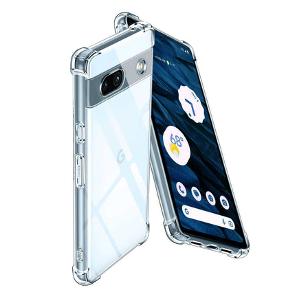 Funda de TPU para Google Pixel 7A, Carcasa Flexible con Esquinas Reforzadas Antigolpes, Protección en Cámaras, Silicona Transparente