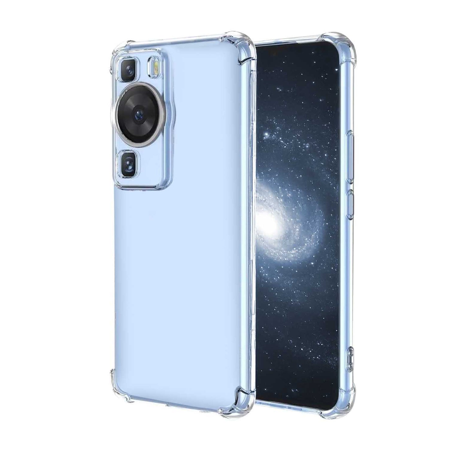 Funda de TPU para Huawei p60/pro, Carcasa Flexible con Esquinas Reforzadas Antigolpes, Protección en Cámaras, Silicona Transparente