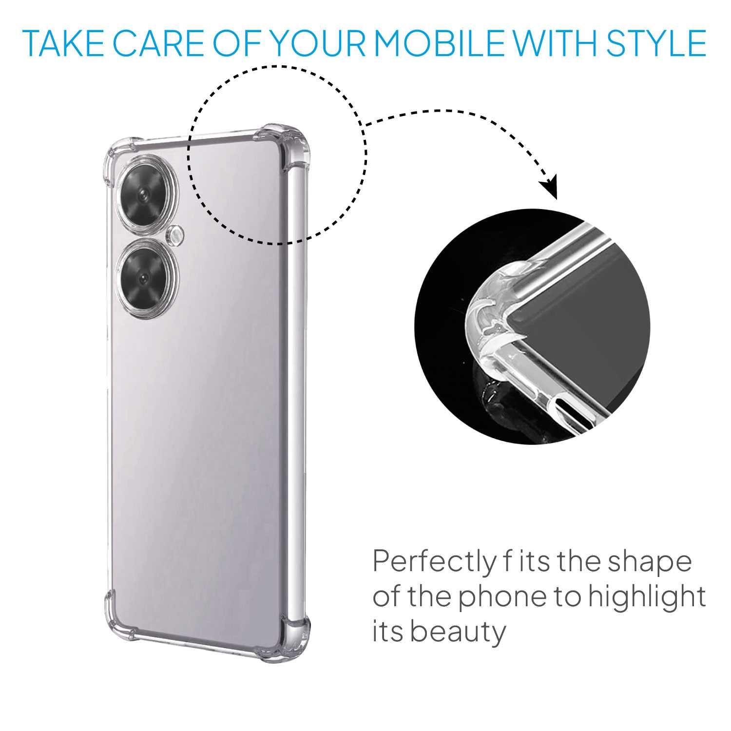 Funda de TPU para Huawei Nova 11i, Carcasa Flexible con Esquinas Reforzadas Antigolpes, Protección en Cámaras, Silicona Transparente