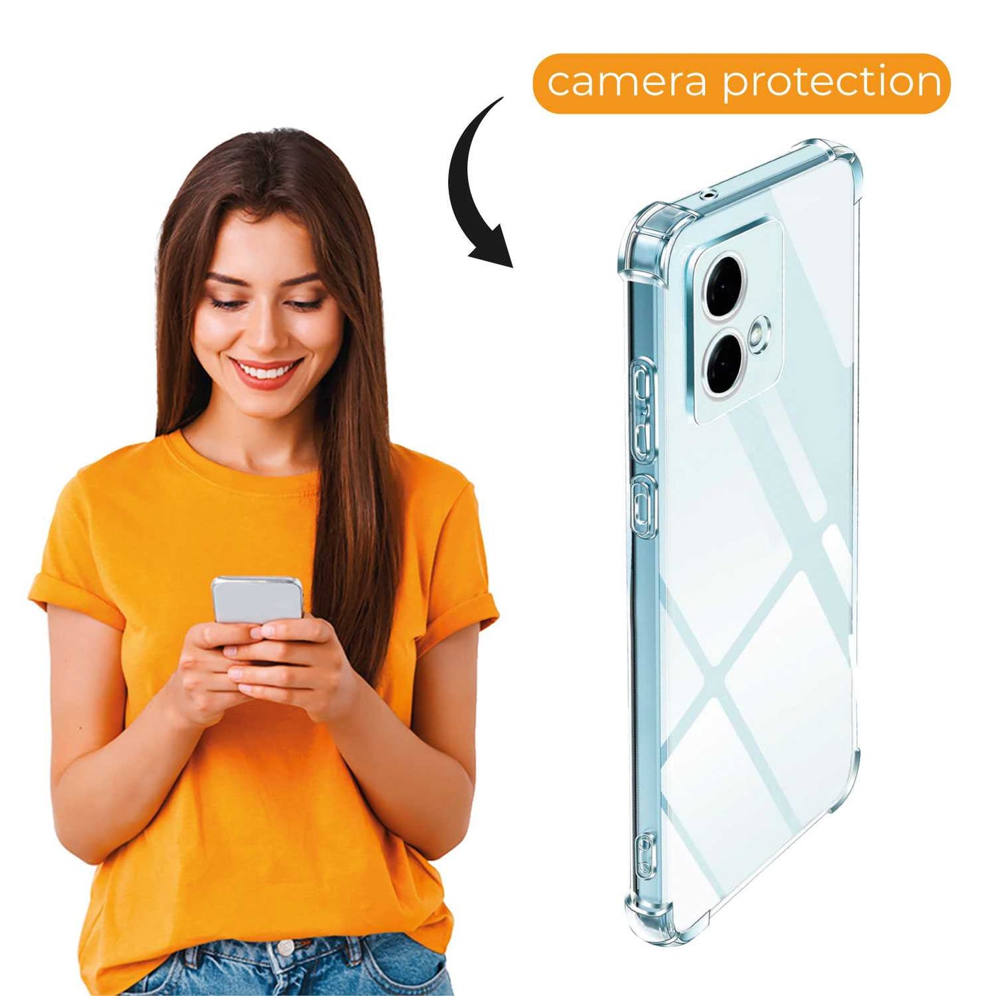 Funda Protectora de TPU para Motorola Moto g84 5G, Carcasa de Protección Transparente con Esquinas Reforzadas