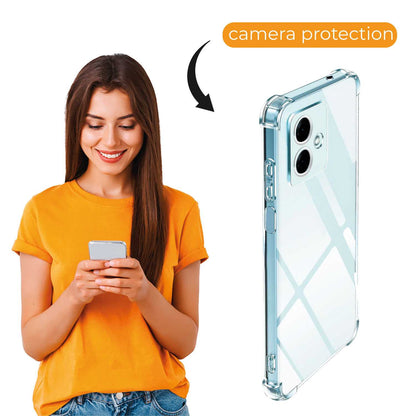 Funda Protectora de TPU para Motorola Moto g54 5G, Carcasa de Protección Transparente con Esquinas Reforzadas, Protección para la Cámara Trasera