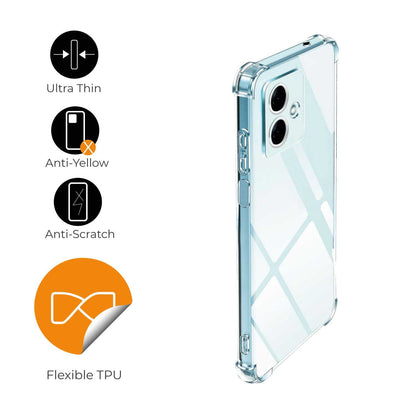 Funda Protectora de TPU para Motorola Moto g14, Carcasa de Protección Transparente con Esquinas Reforzadas, Protección para la Cámara Trasera