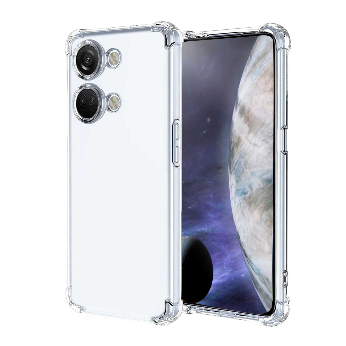 Funda de TPU para OnePlus Nord 3, Carcasa Flexible con Esquinas Reforzadas Antigolpes, Protección en Cámaras, Silicona Transparente