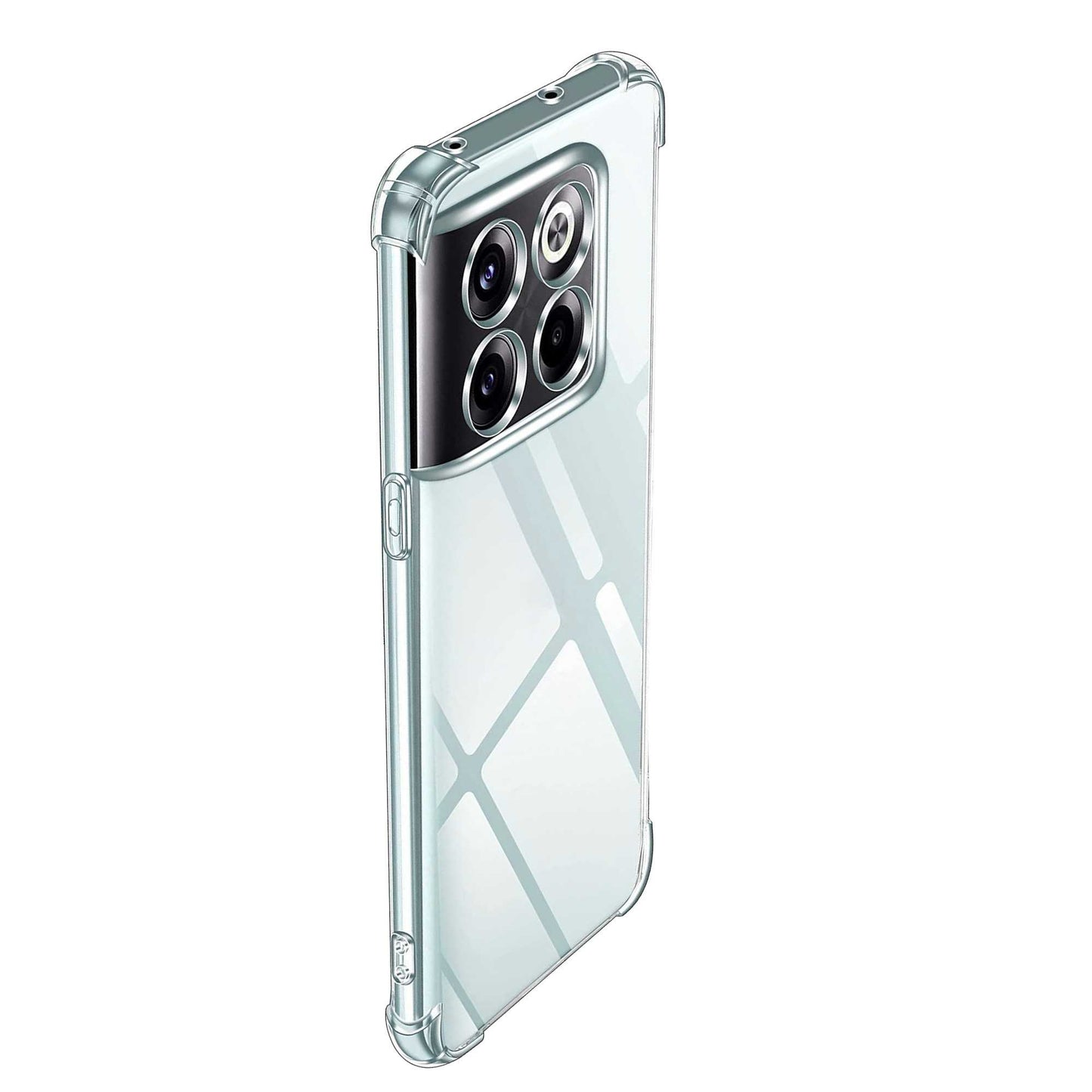 Funda de TPU para OnePlus 10T/Ace Pro, Carcasa Flexible con Esquinas Reforzadas Antigolpes, Protección en Cámaras, Silicona Transparente