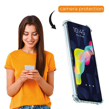 Funda Protectora de TPU para Oppo A58 4G, Carcasa de Protección Transparente con Esquinas Reforzadas, Protección para la Cámara Trasera