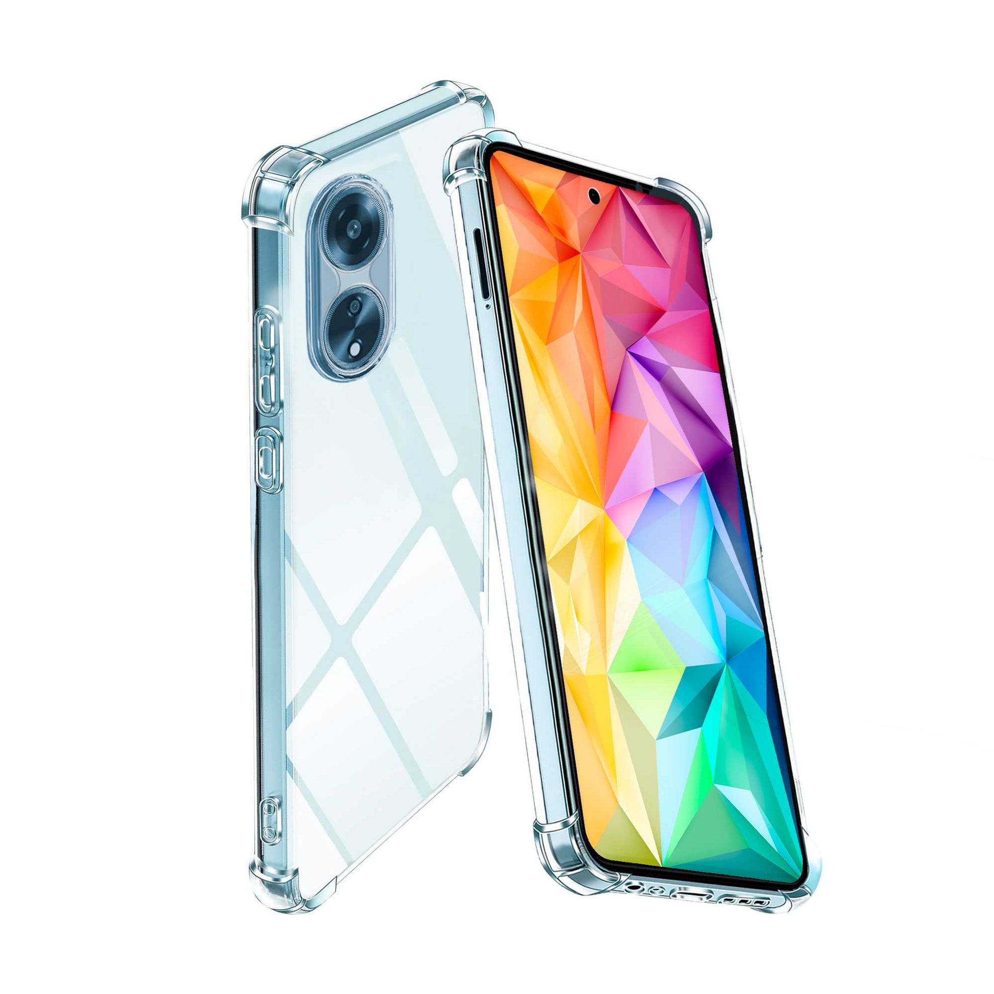 Funda Protectora de TPU para Oppo A78 4G, Carcasa de Protección Transparente con Esquinas Reforzadas, Protección para la Cámara Trasera