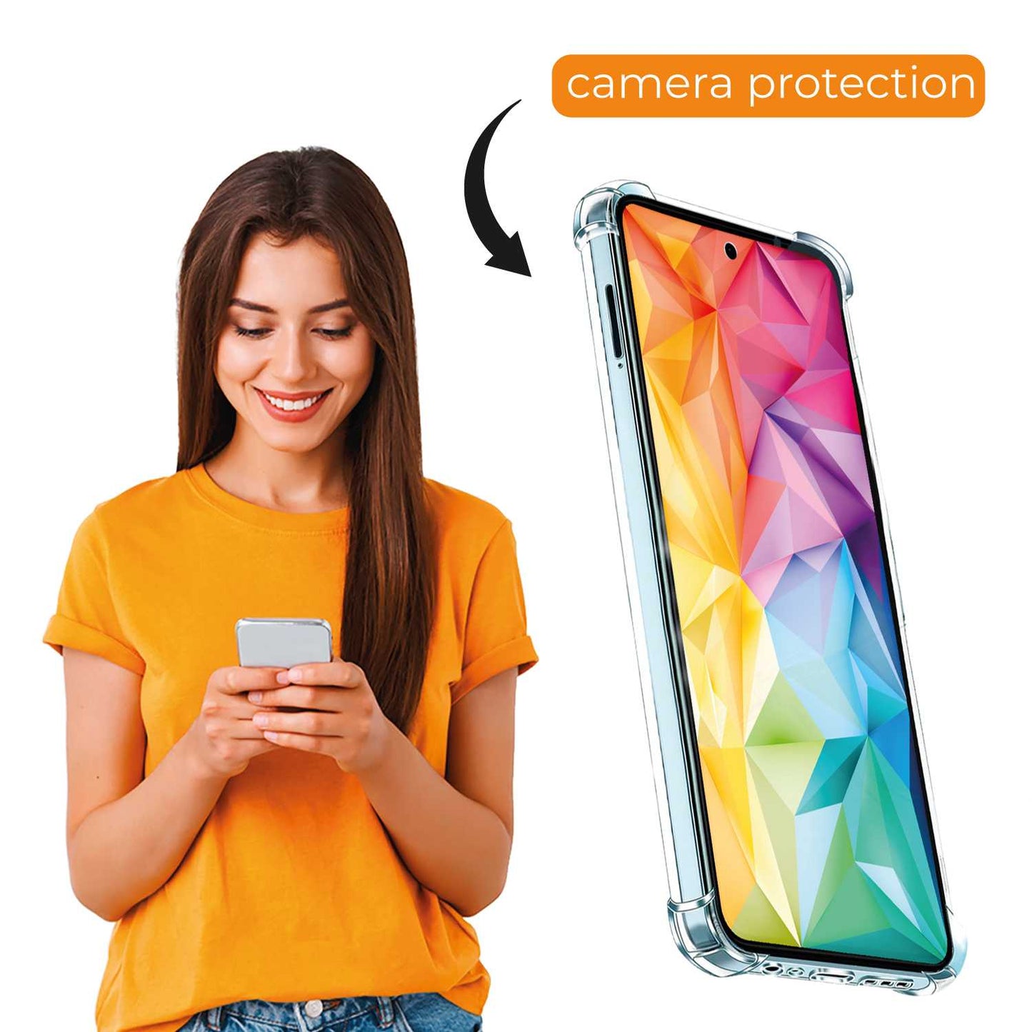 Funda Protectora de TPU para Oppo A78 4G, Carcasa de Protección Transparente con Esquinas Reforzadas, Protección para la Cámara Trasera