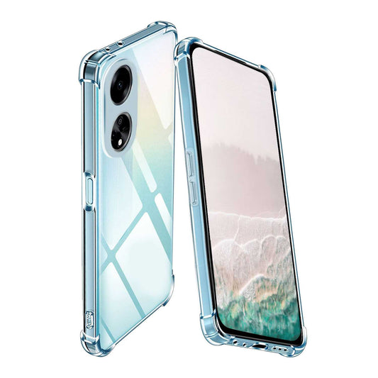 Funda de TPU para Oppo Reno 8T 4G, Carcasa Flexible con Esquinas Reforzadas Antigolpes, Protección en Cámaras, Silicona Transparente