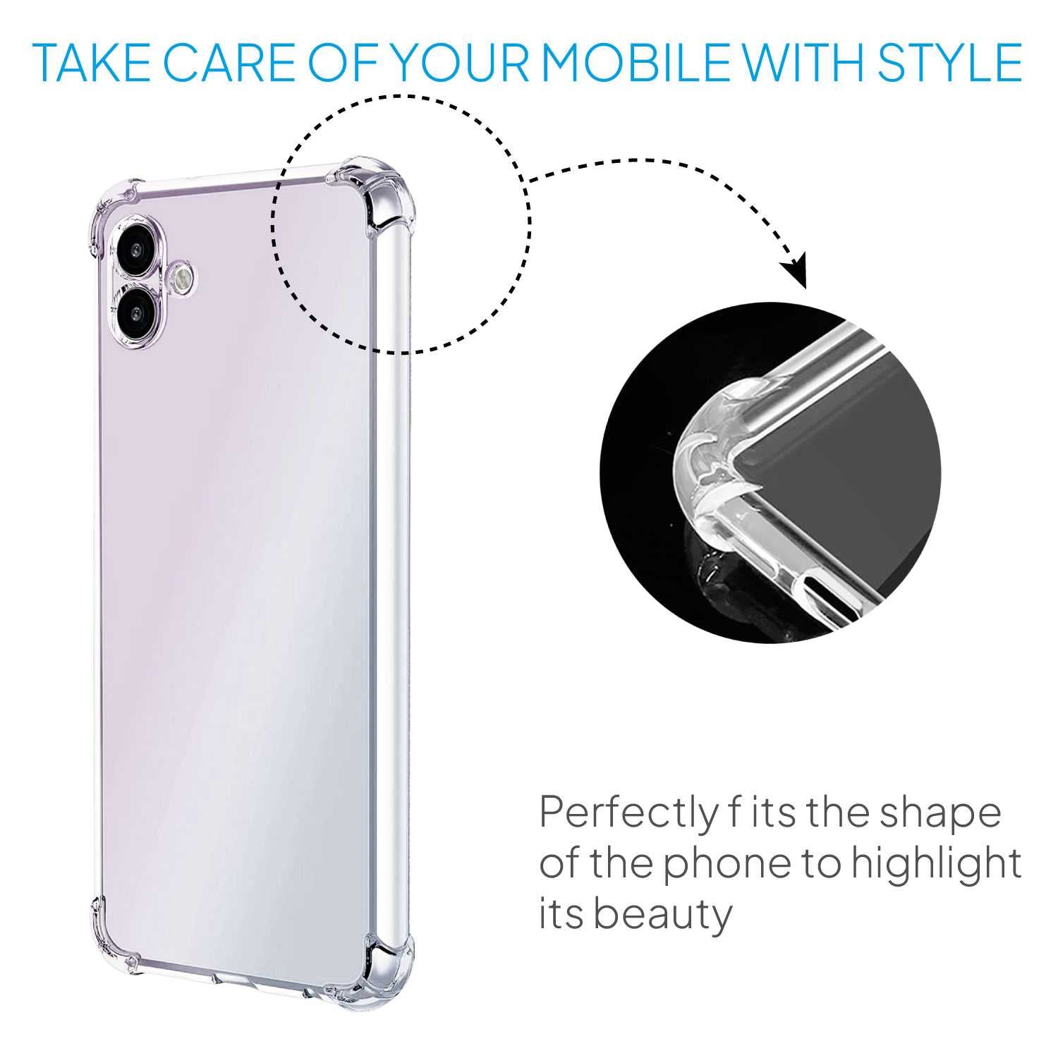 Funda de TPU para Samsung Galaxy A04 4G, Carcasa Flexible con Esquinas Reforzadas Antigolpes, Protección en Cámaras, Silicona Transparente