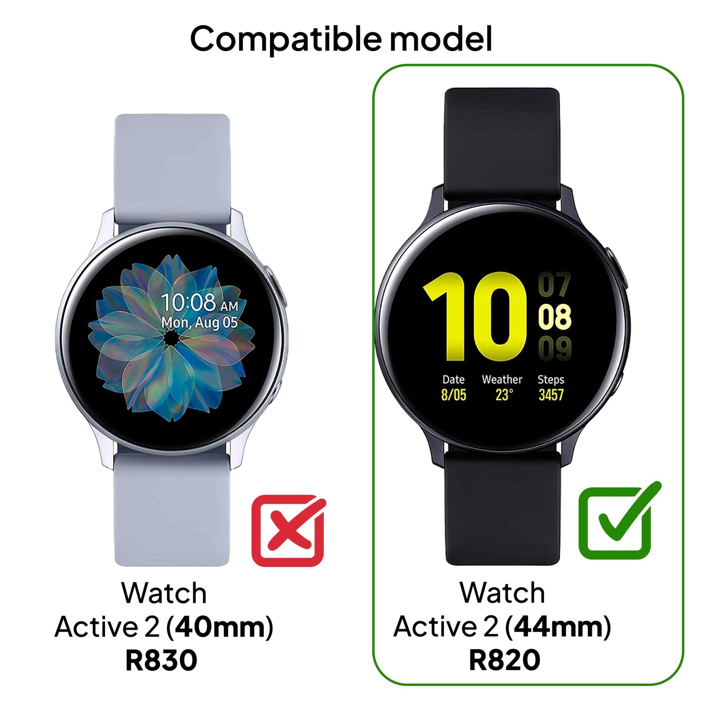 Funda Protectora de TPU Azul Electrico Compatible con Relojes Inteligentes Samsung Galaxy Watch Active 2 (44mm)