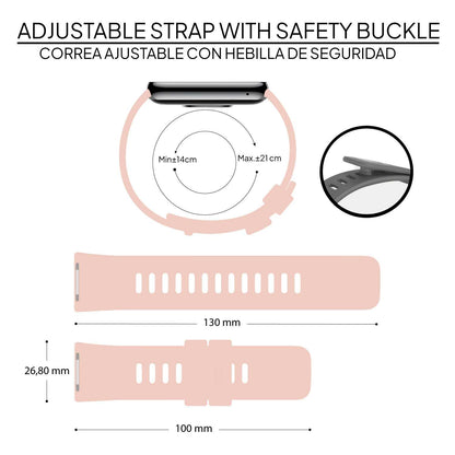 Correa Reloj Inteligente Compatible con Xiaomi Smart Band 8 Pro, Redmi Watch 4, Pulsera Reloj Inteligente de Silicona, Resistente al Sudor, Transpirable,