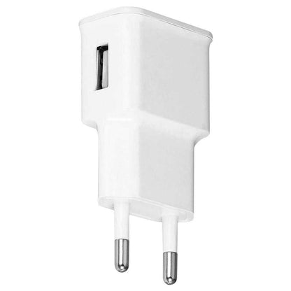 Cargador de Red USB 2A 2 Amperios Blanco para Telefonos Inteligentes Smartphones Tablets Alimentador Adaptador Pared