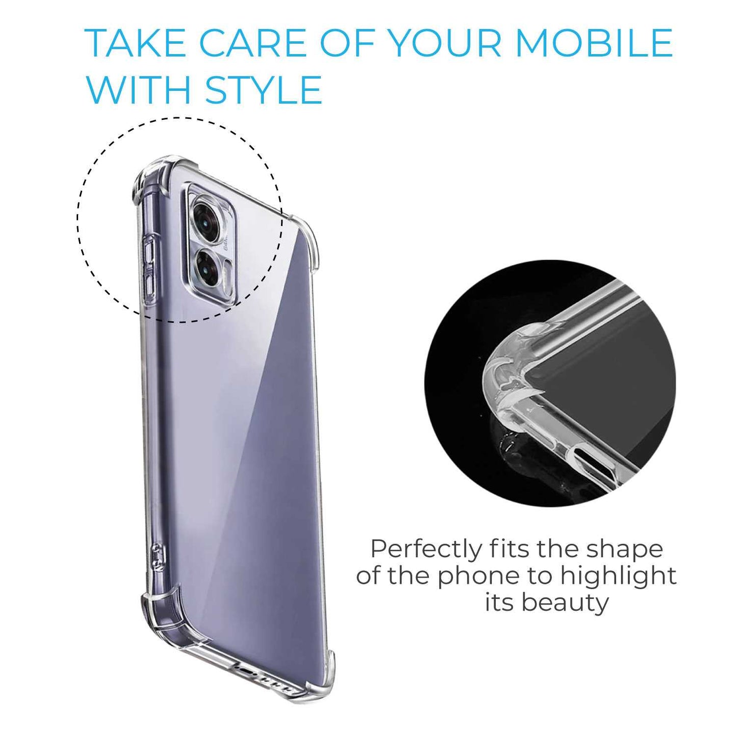 Funda Protectora de TPU para Motorola Edge 40 Neo, Esquinas Reforzadas, Protección para la Cámara Trasera