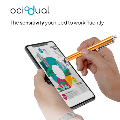 Lápiz para Pantalla Táctil, Lápiz Capacitivo Naranja para Tablet/iPad/iPhone/Smartphone/Android/IOS, Bolígrafo Táctil