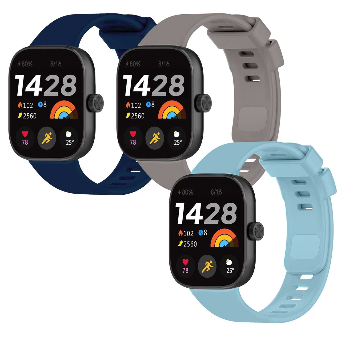 Correa Reloj Inteligente Compatible con Xiaomi Smart Band 8 Pro, Redmi Watch 4, Pulsera Reloj Inteligente de Silicona, Resistente al Sudor, Transpirable,