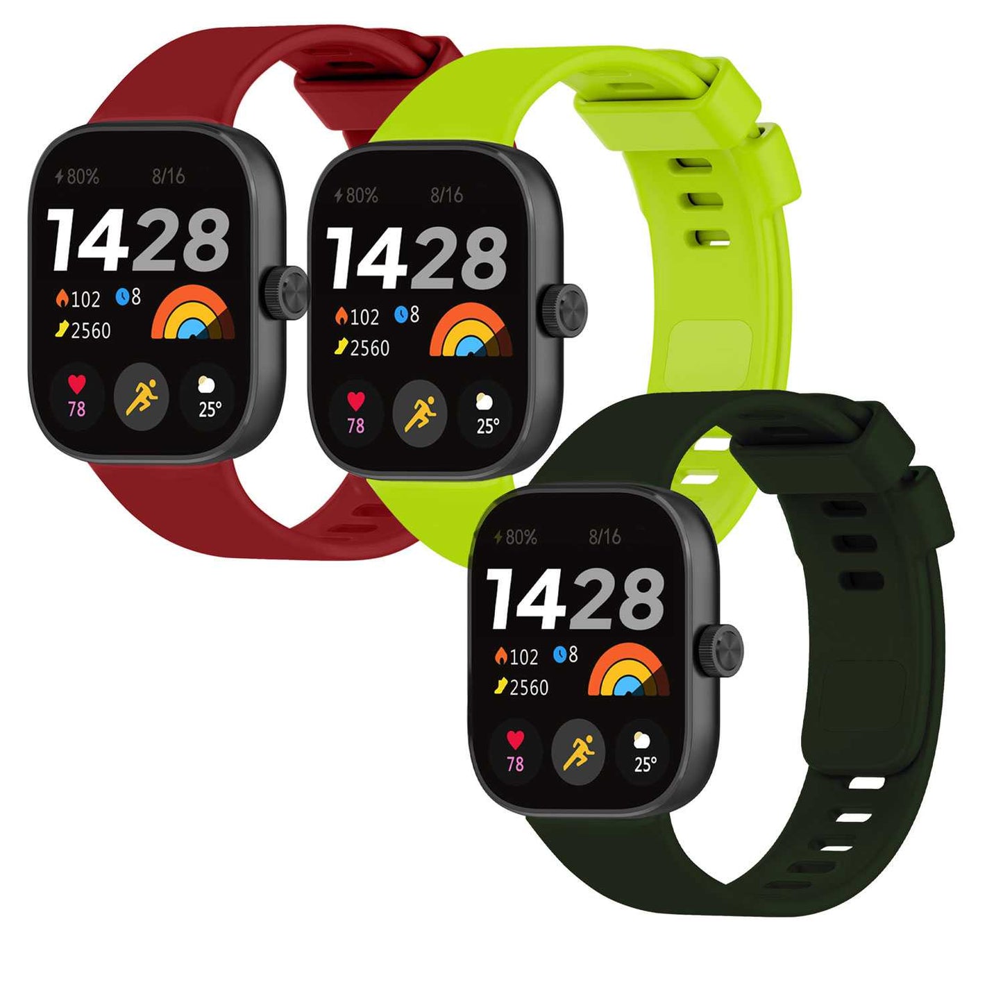 Correa Reloj Inteligente Compatible con Xiaomi Smart Band 8 Pro, Redmi Watch 4, Pulsera Reloj Inteligente de Silicona, Resistente al Sudor, Transpirable,